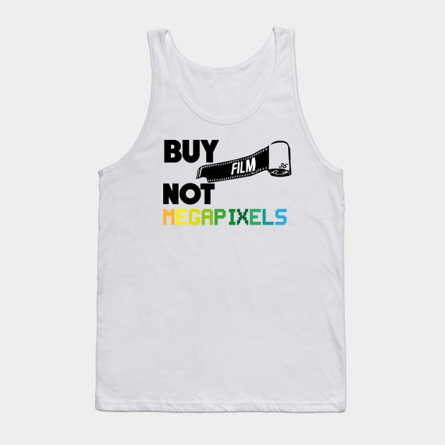 Buy Film Not Megapixels Tank Top by JurassicArt